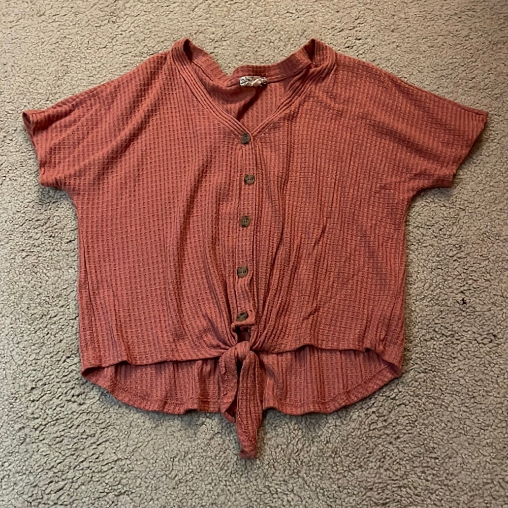 Coral pink republic blouse